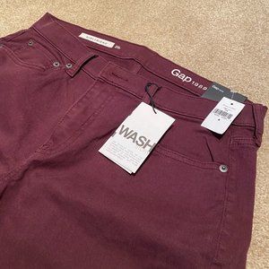 Gap 1969 Girlfriend Solid Jean - NWT, Women's Size 8 (29) - Maroon
